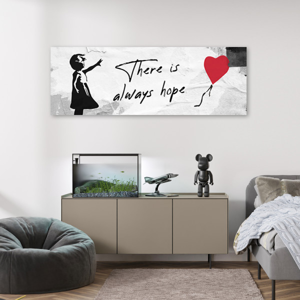 Feeby Obraz na płótnie, Banksy Dziewczynka z balonikiem 90x30