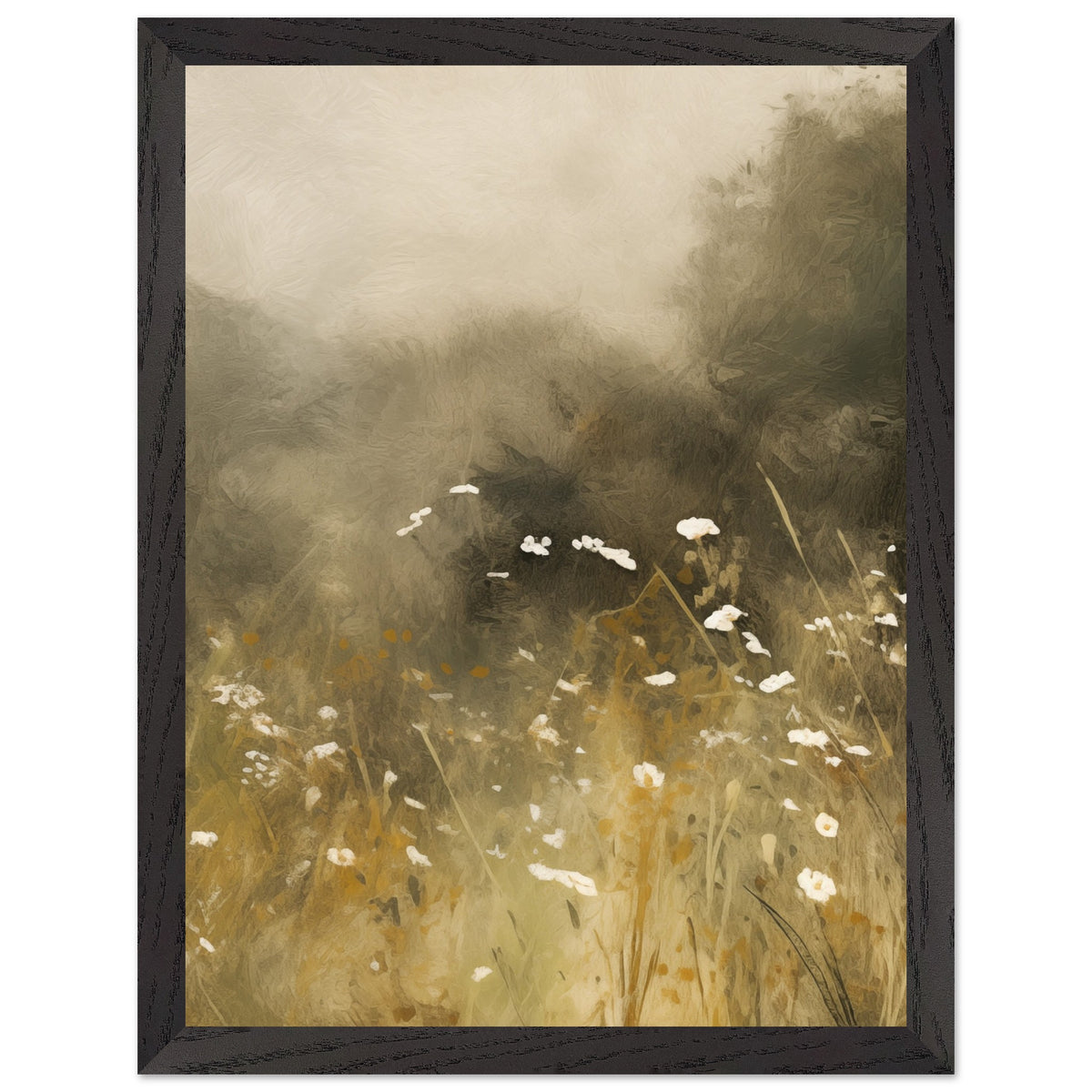 Artfulprints Poster met Lijst Abstract - Floral essence  - 30x40 cm - Groen