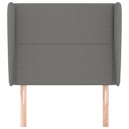 NNEVL Headboard with Ears Dark Grey 83x23x118/128 cm Fabric
