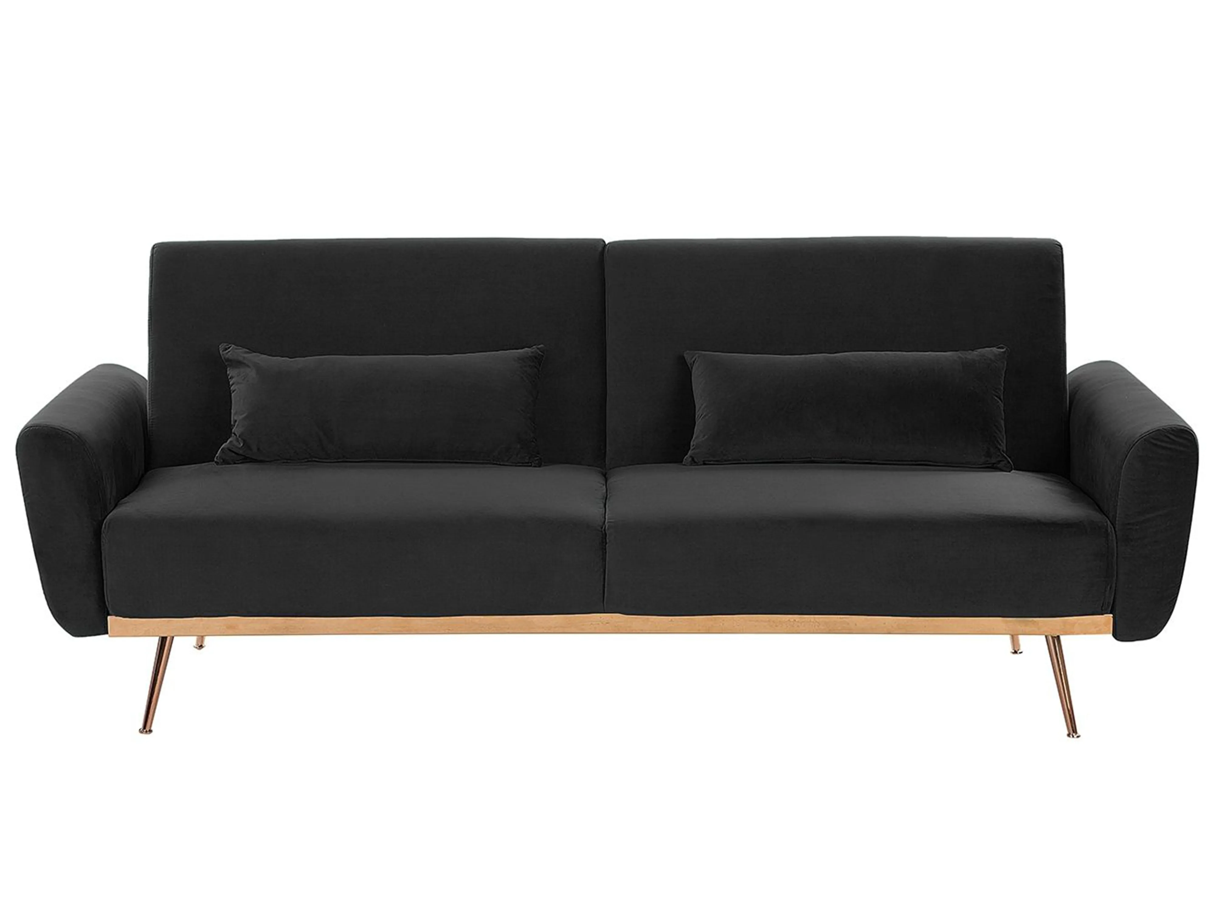 Sofa Bed 3 Seater EINA Velvet Black