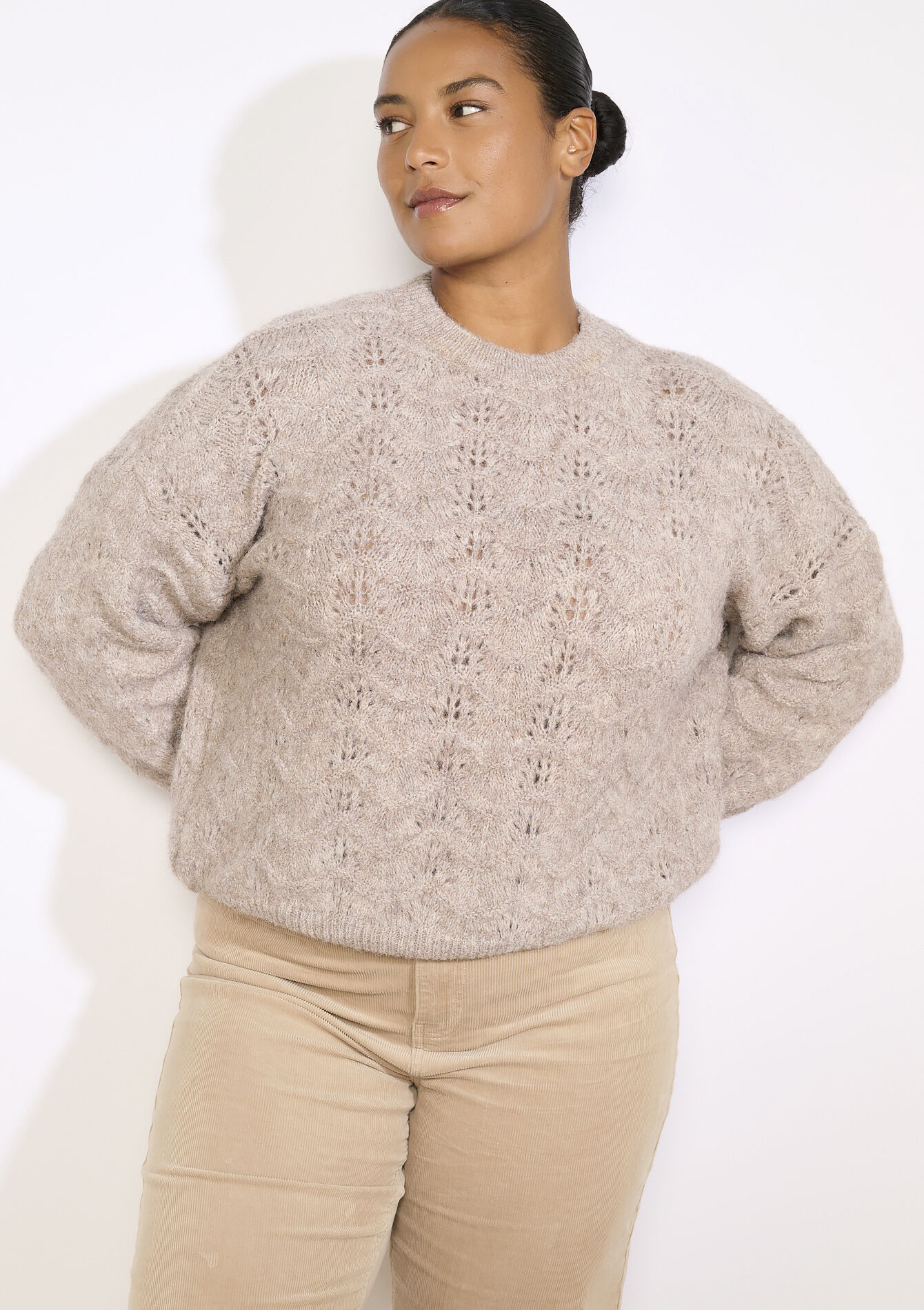 Zachte trui met textuur