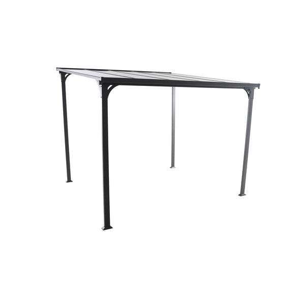 Anstell-Pavillon, Flachdachdach, quadratisch, BxT: 300 x 300 cm