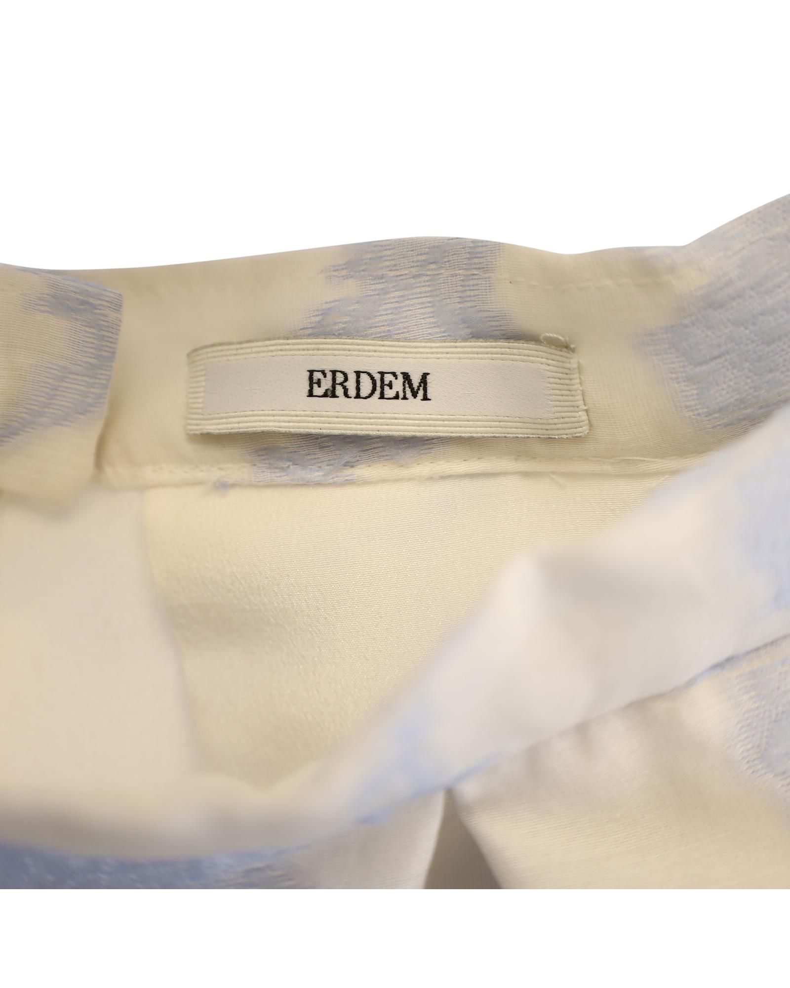 Erdem Preloved Floral Print Pleated Midi Skirt Wo - Blue | Light Blue