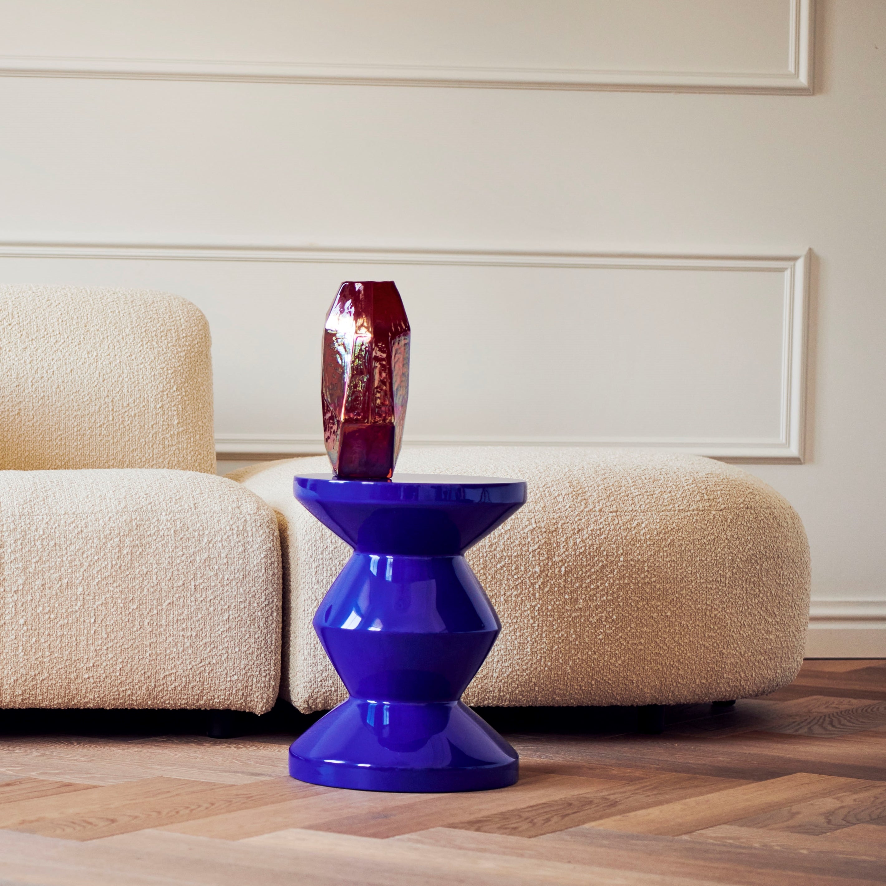 POLSPOTTEN Zig Zag Bijzettafel - Kobaltblauw