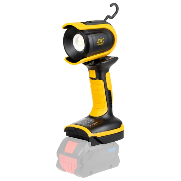 LED-Arbeitsleuchte, für 18V Akkus Makita, BOSCH, Einhell, Metabo, 500 lm, 5000K, schwarz/gelb