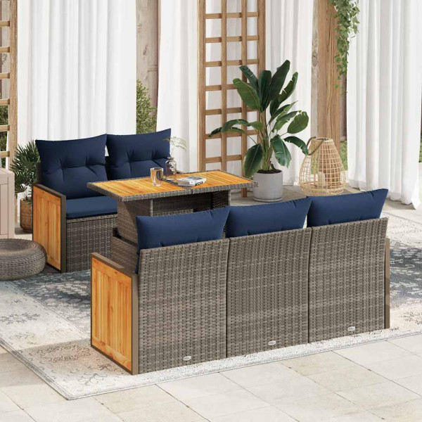 Zestaw Mebli Ogrodowych Stół Rattan Poduszki Do Ogrodu Na Taras Na Patio