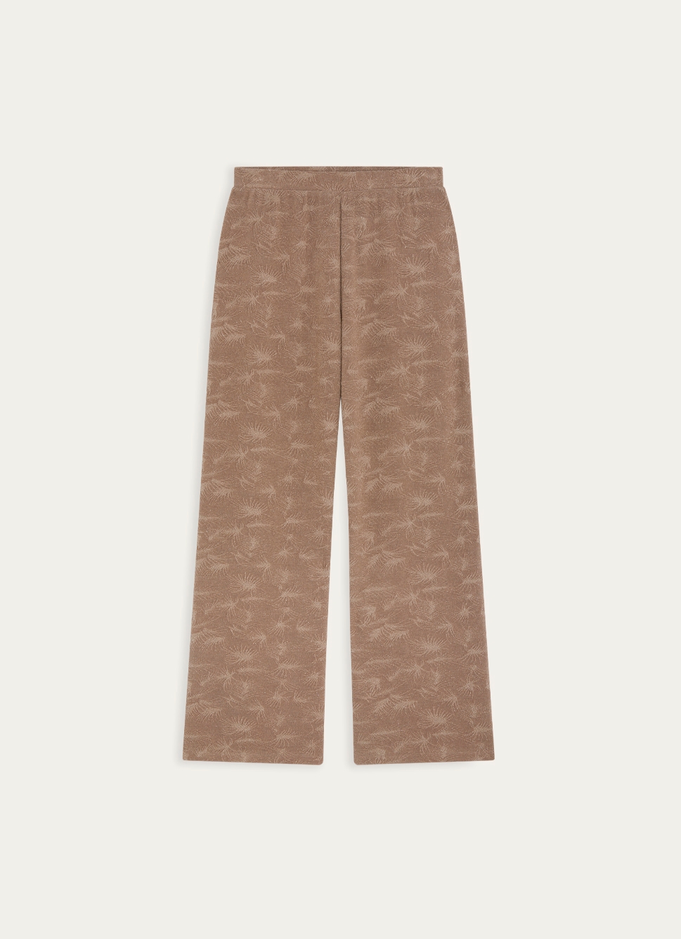 PANTALON EN FIL METALLISE ARGILE