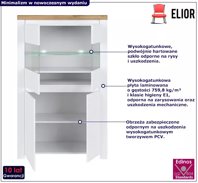Nowoczesna witryna białyz oświetleniem - Verix