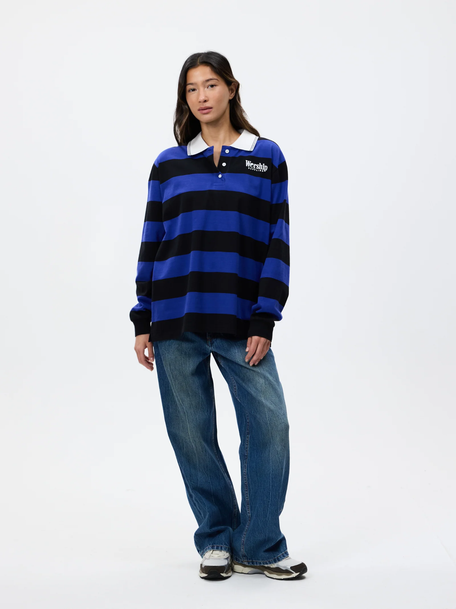Smoko Stripe Long Sleeve Polo