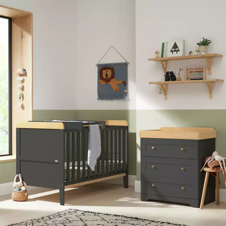 Tutti Bambini Rio 2 Piece Nursery Furniture Set - Slate Oak