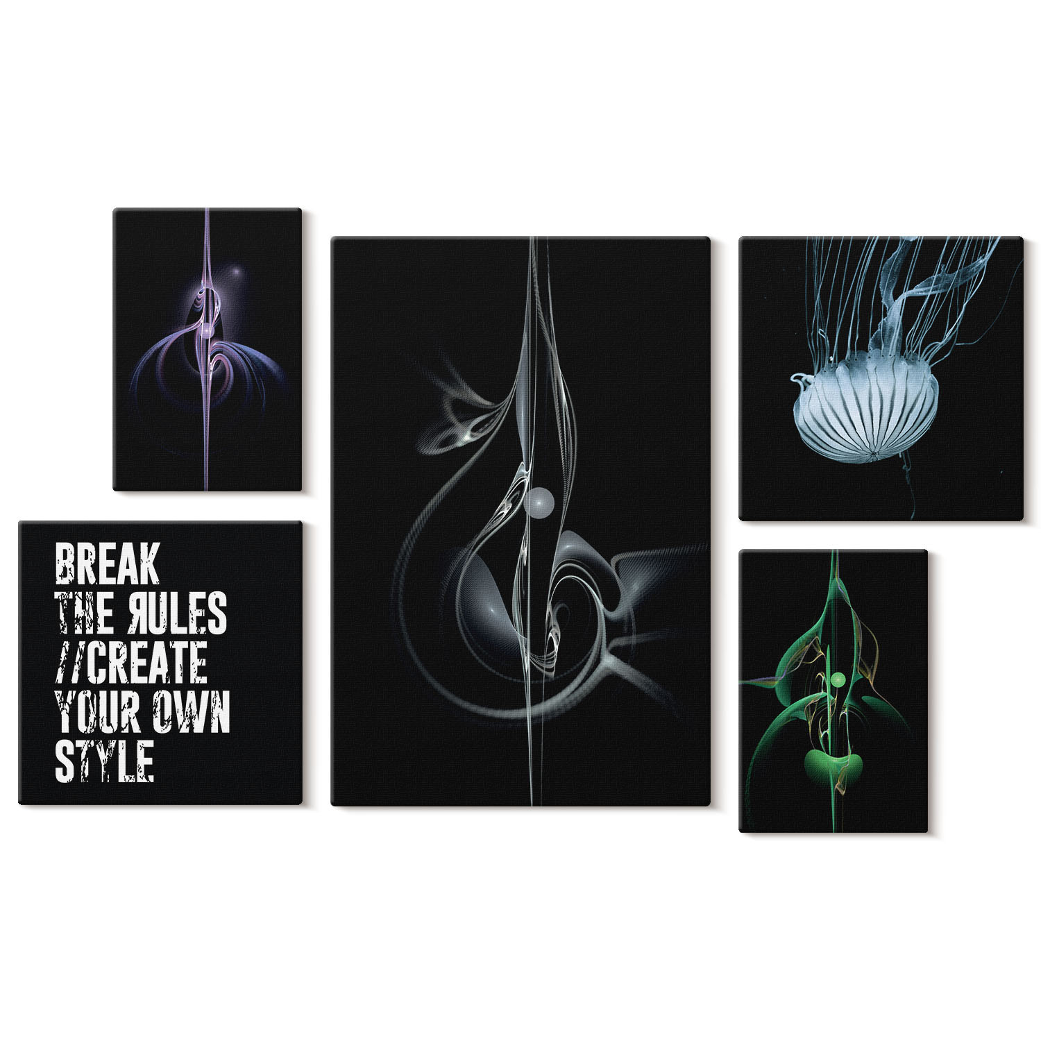 Obraz canvas 5 części Abstrakcja|20x30, 30x30, 40x60|Wallfluent