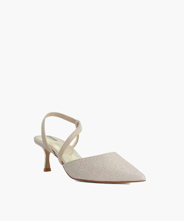 Charming Gold - Embellished Court Shoes
