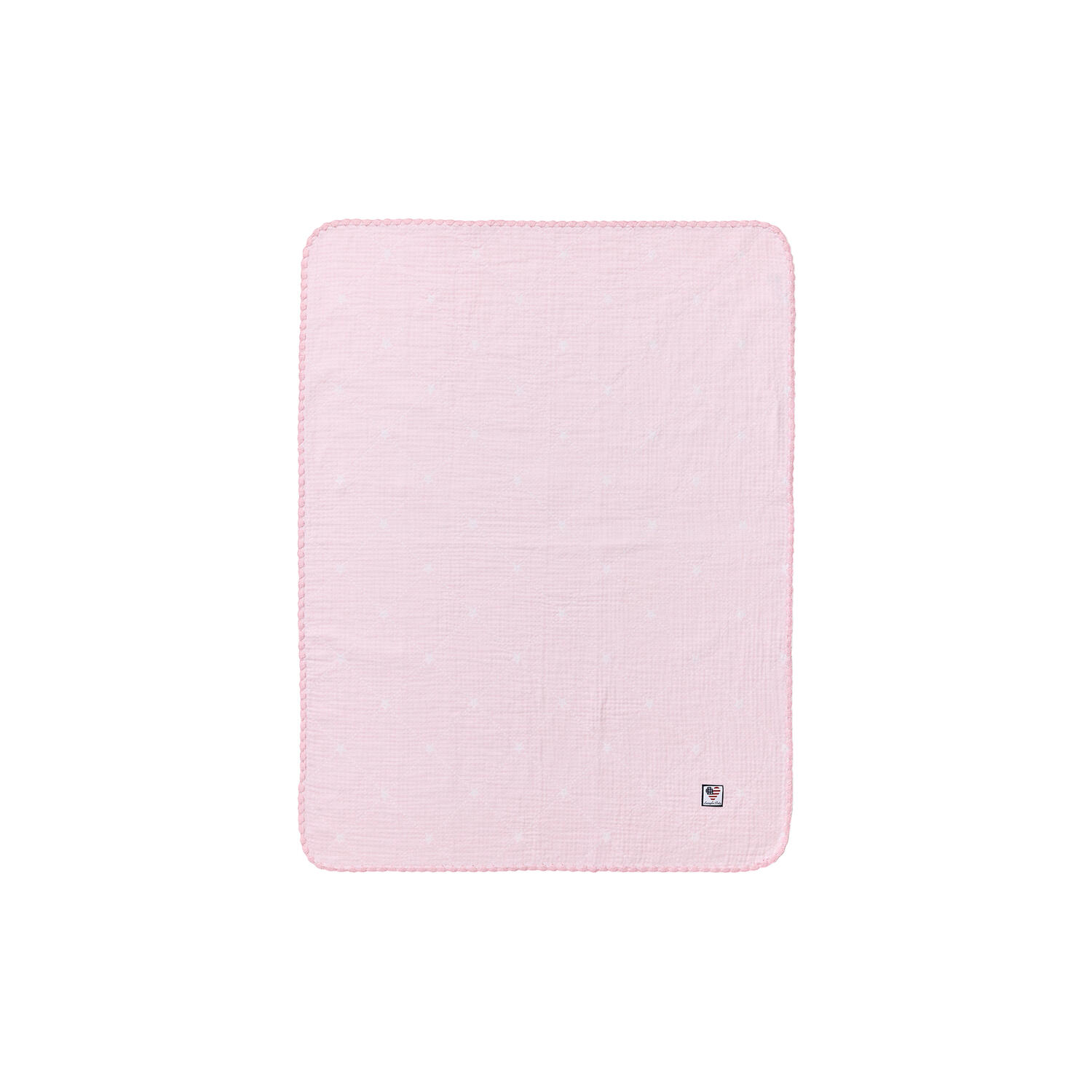 Icons Baby Signature Star Organic Cotton Throw, pink/white