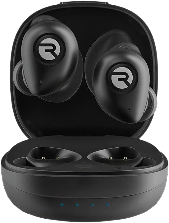 Raycon Fitness Earbuds True Wireless Bluetooth with Built in Mic 54 Hours of Battery IPX7 Waterproof and Charging Case with Talk, Text, and Play Bluetooth 5.2 Portable Sport (Carbon Black)