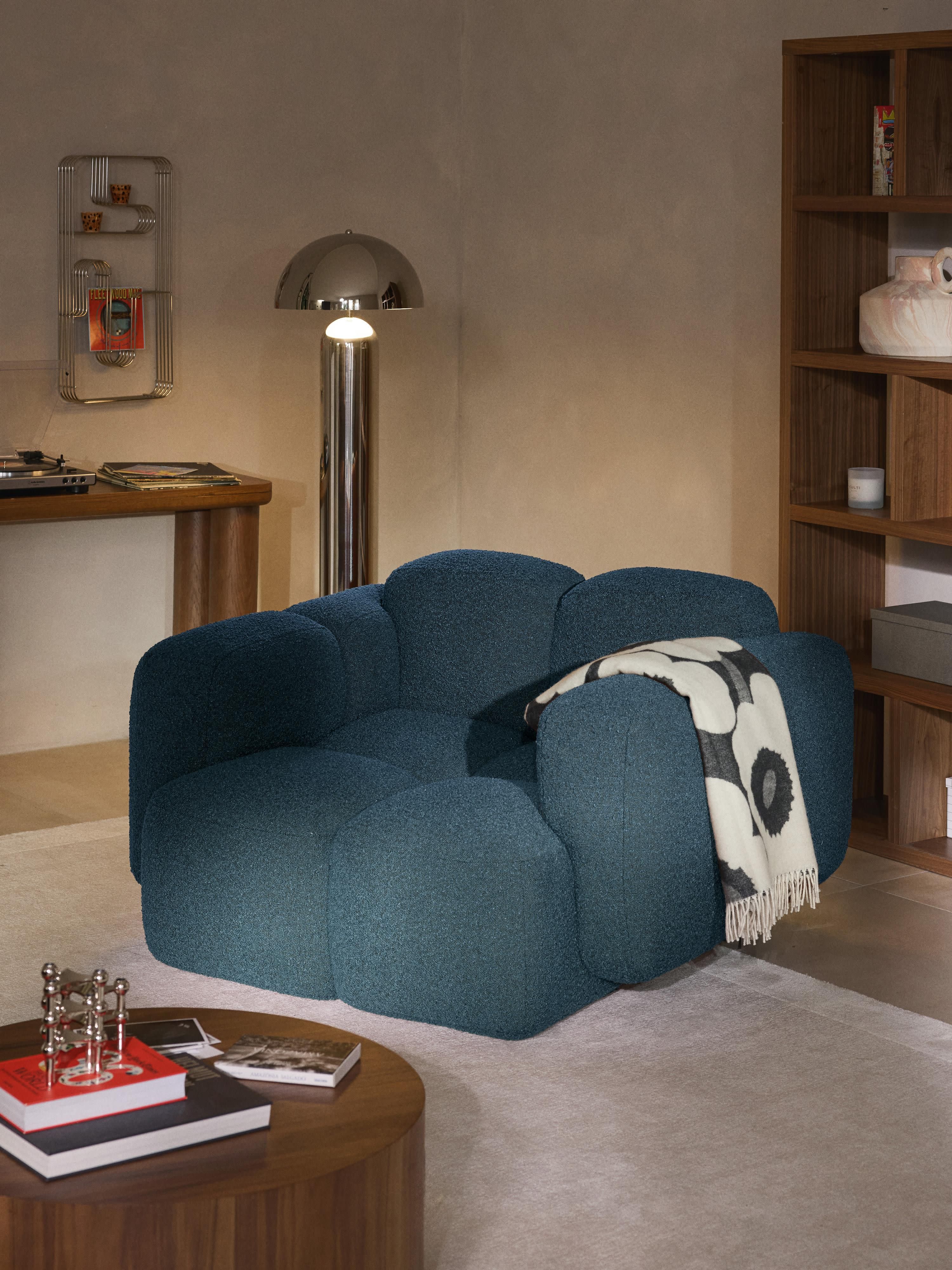 Loungesessel Tayla aus Bouclé