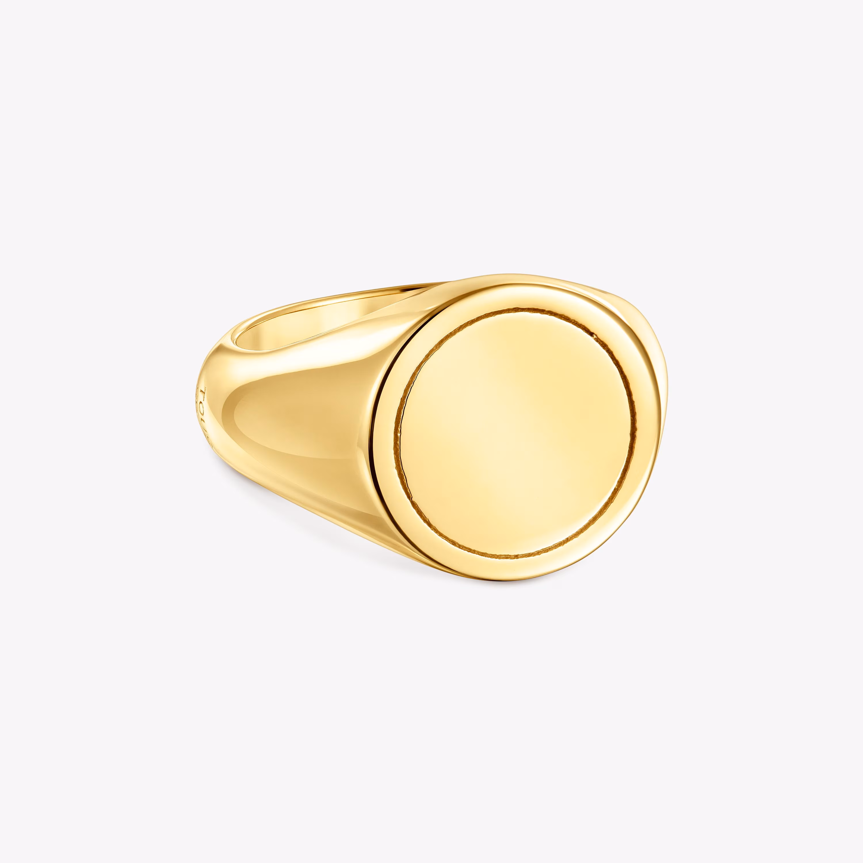 Anillo sello con baño de oro 18 kt sobre plata 14 mm TOUS Basics