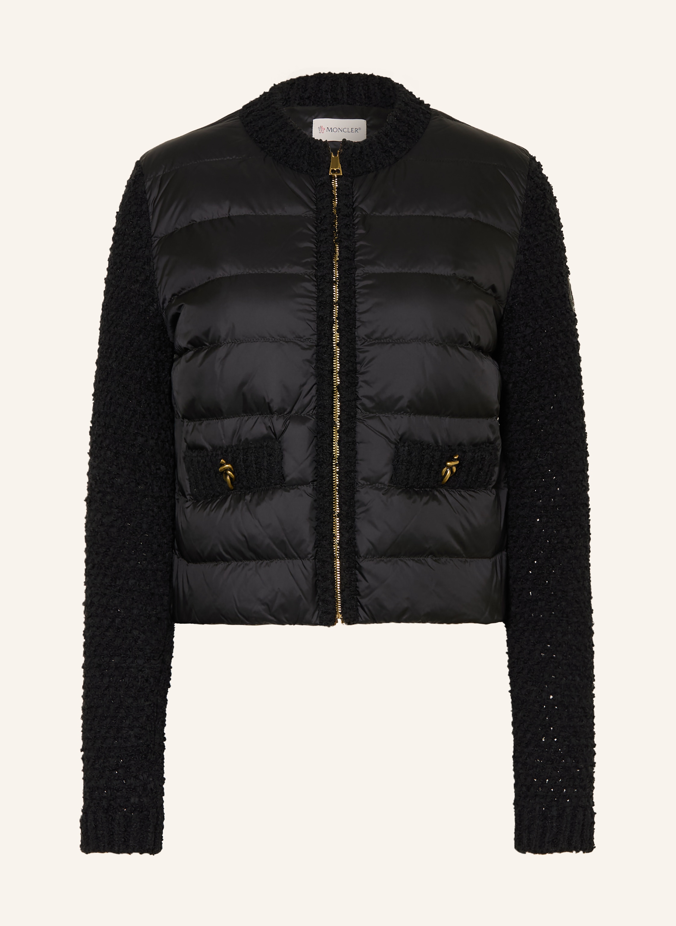 MONCLER Lightweight-Daunenjacke im Materialmix