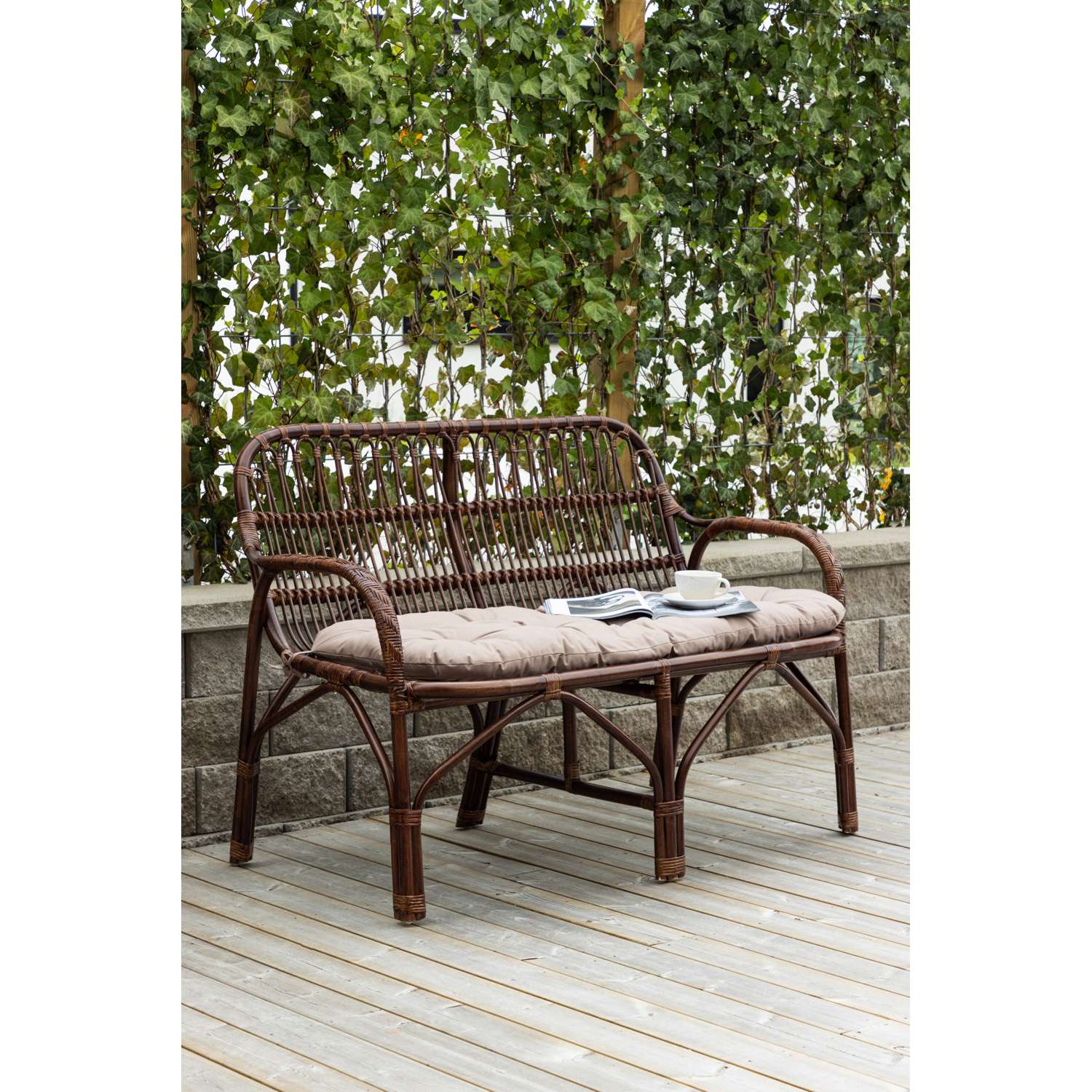 Venture Home Nella 2-zitsbank 62 x 93 x 129 - Donker Walnoot