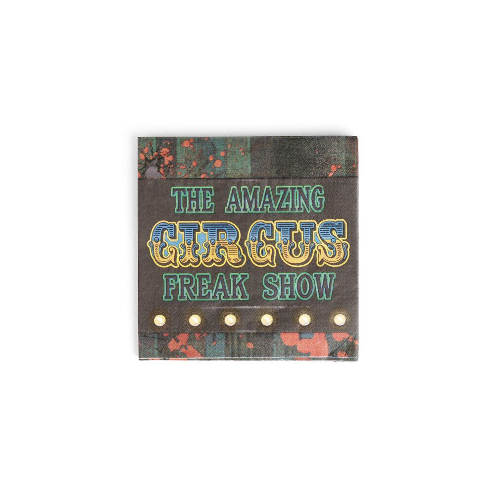 Serviette de table Halloween cirque Freak Show x16