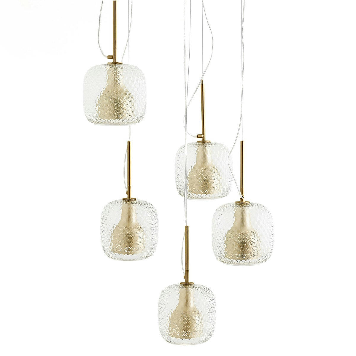 Suspension grappe 5 globes, Mistinguett