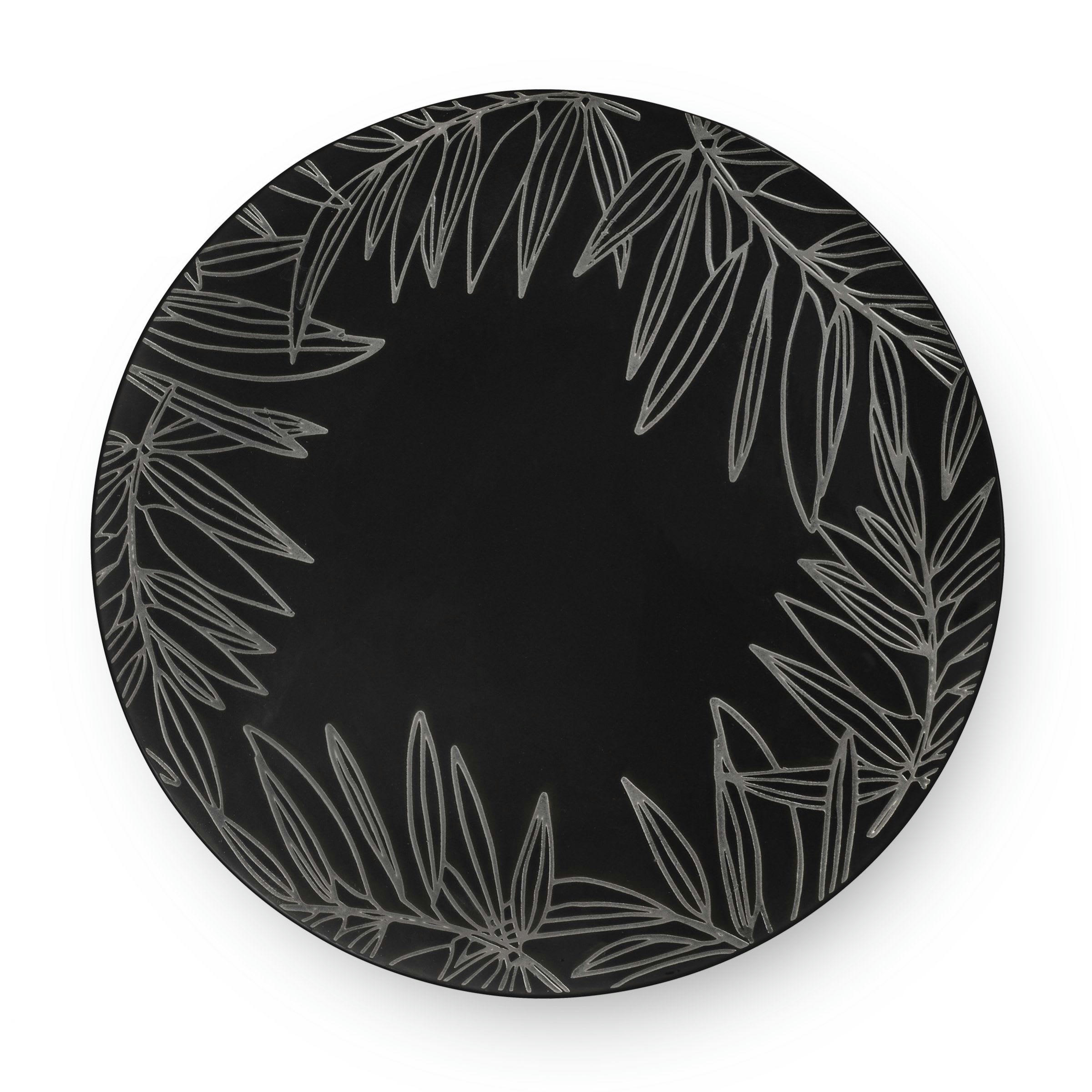 BERRY - Service vaisselle en Grès Noir