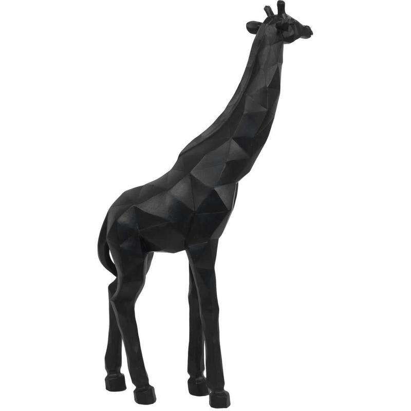 - Girafe origami en polyrésine noire 40 cm