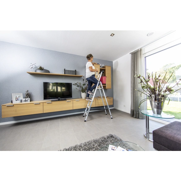 Stufen-Stehleiter »MONTO Safety«, 5 Sprossen, Aluminium