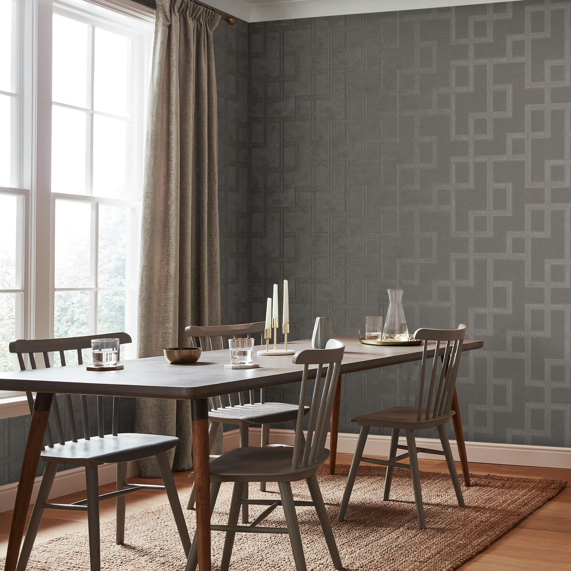 - papier peint géométrique entrelacs or quartz 1005x52cm