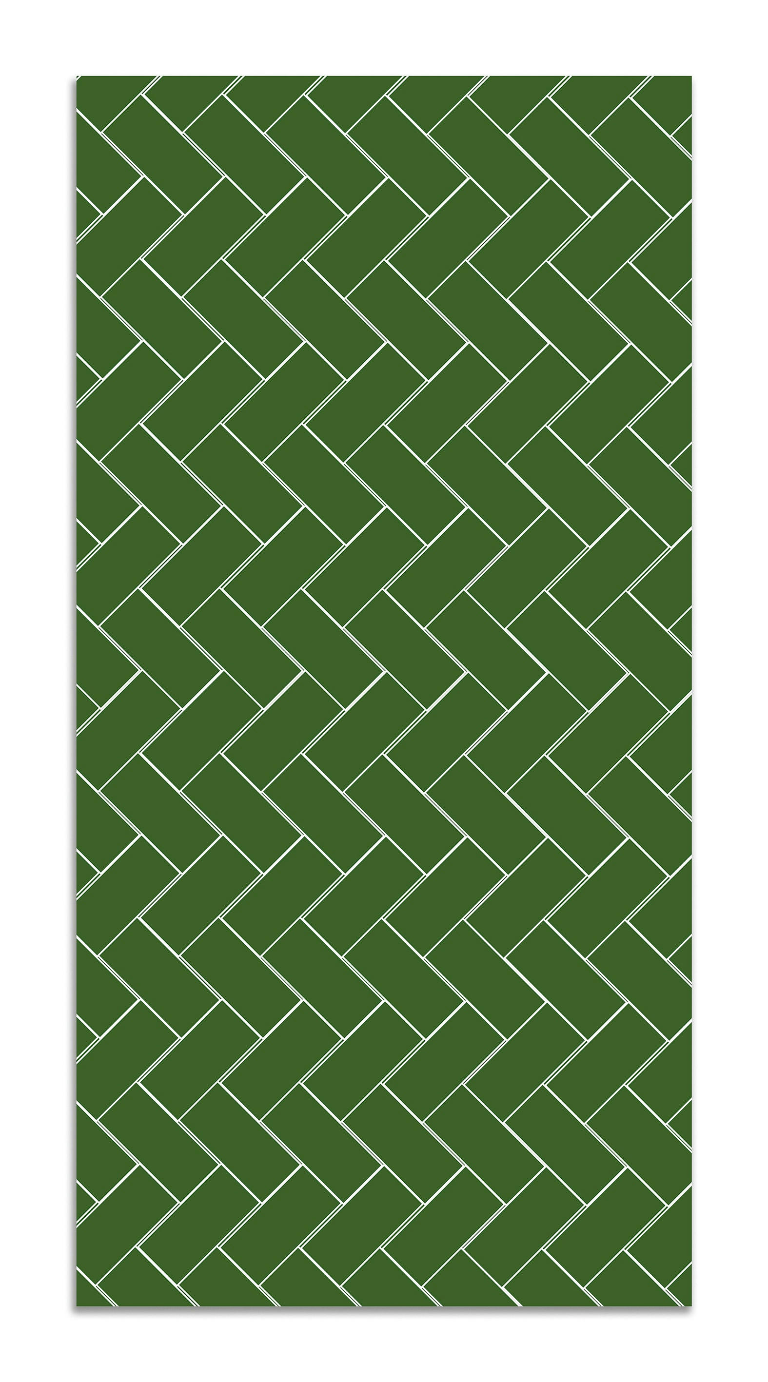 ALFOMBRAS MINIMALISTAS 2 - Tapis vinyle mosaïque de briques vertes 60x250cm