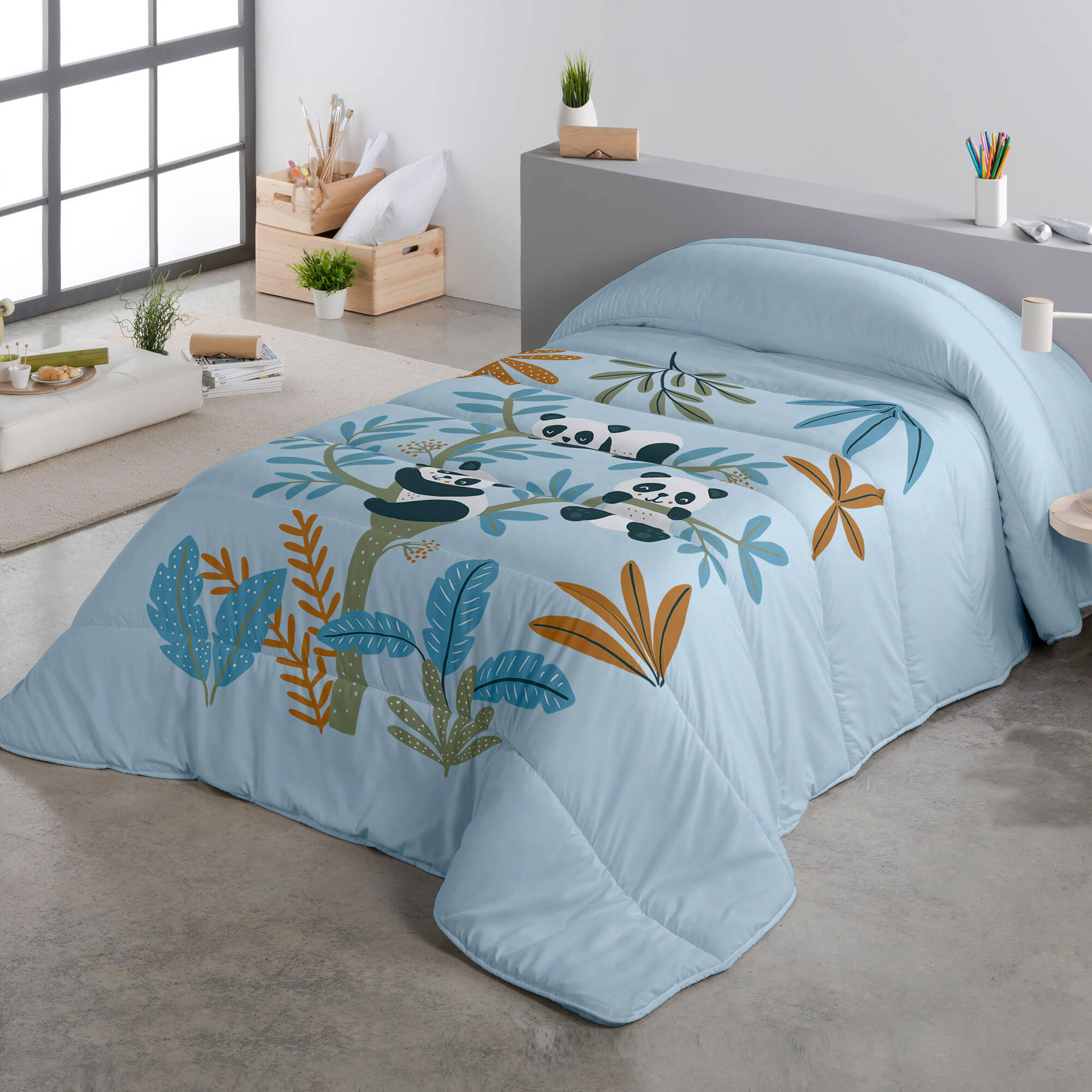 Couette enfant microfibre pandas 200 g/m²