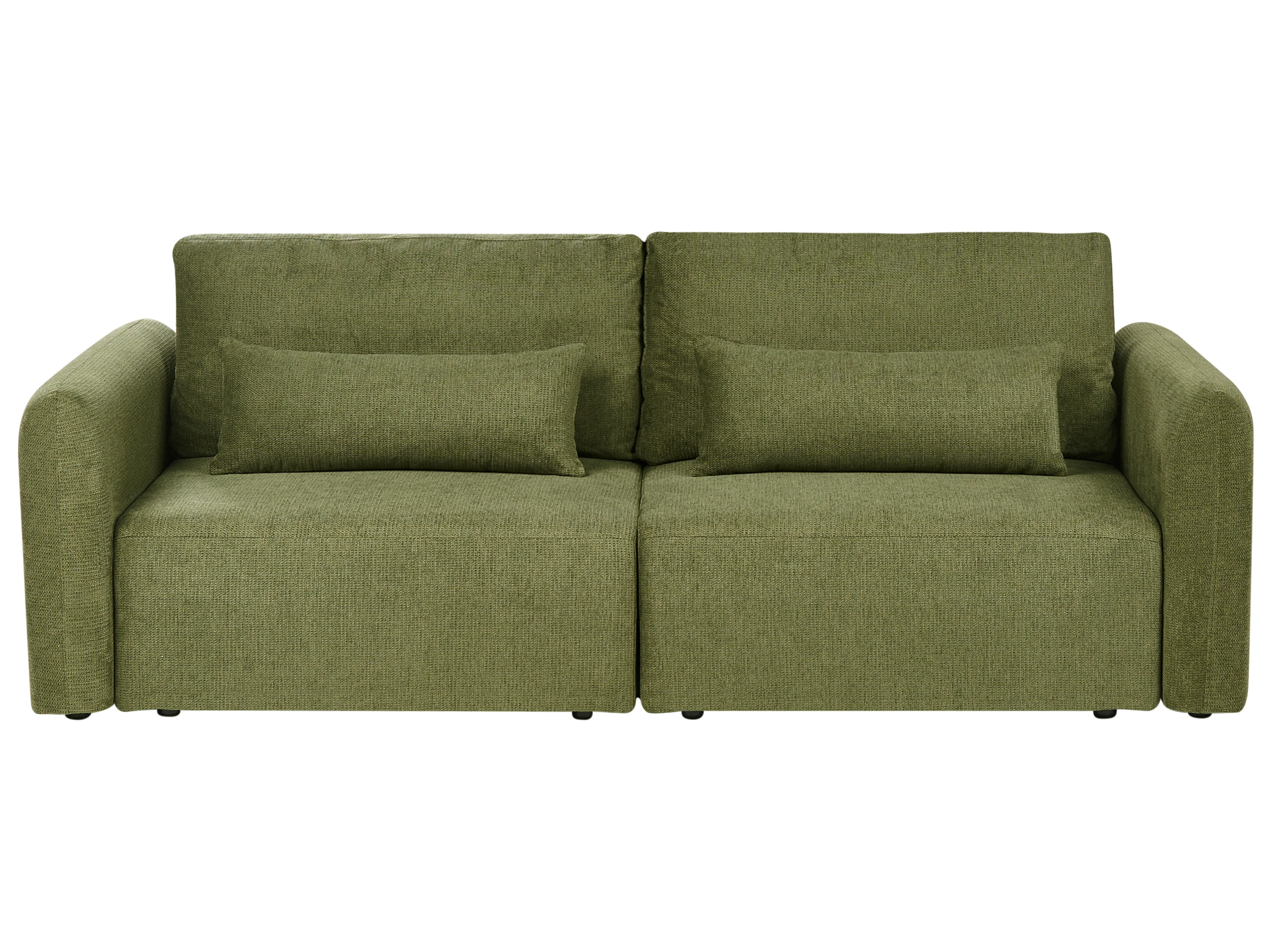 Sofa Bed 3 Seater VAXHOLM Fabric Green with Storage