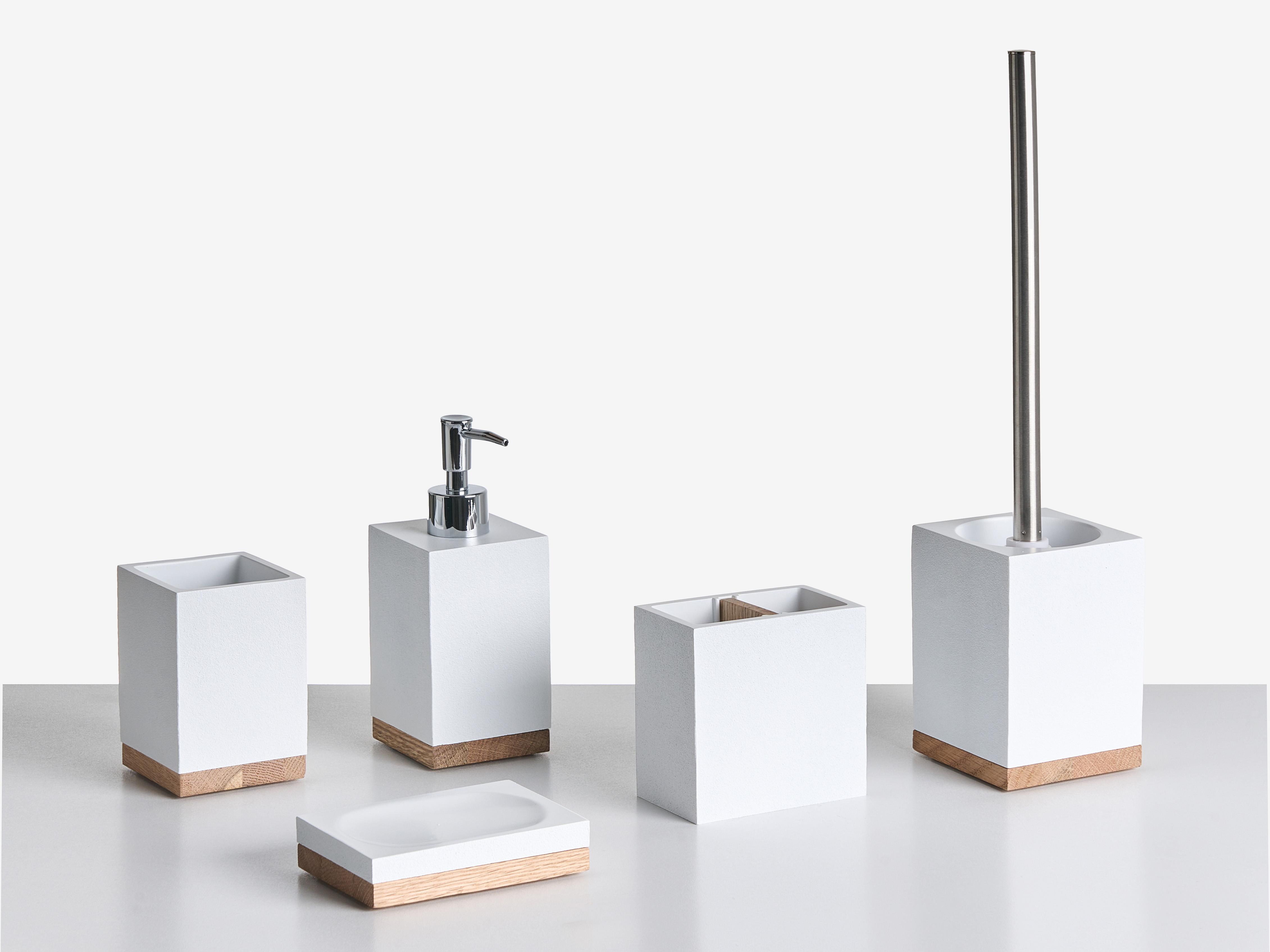 5-Piece Bathroom Accessories Set TAPICHE White