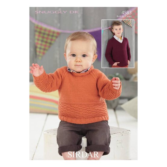 Sirdar Snuggly DK Boys Sweater Digital Pattern 4583
