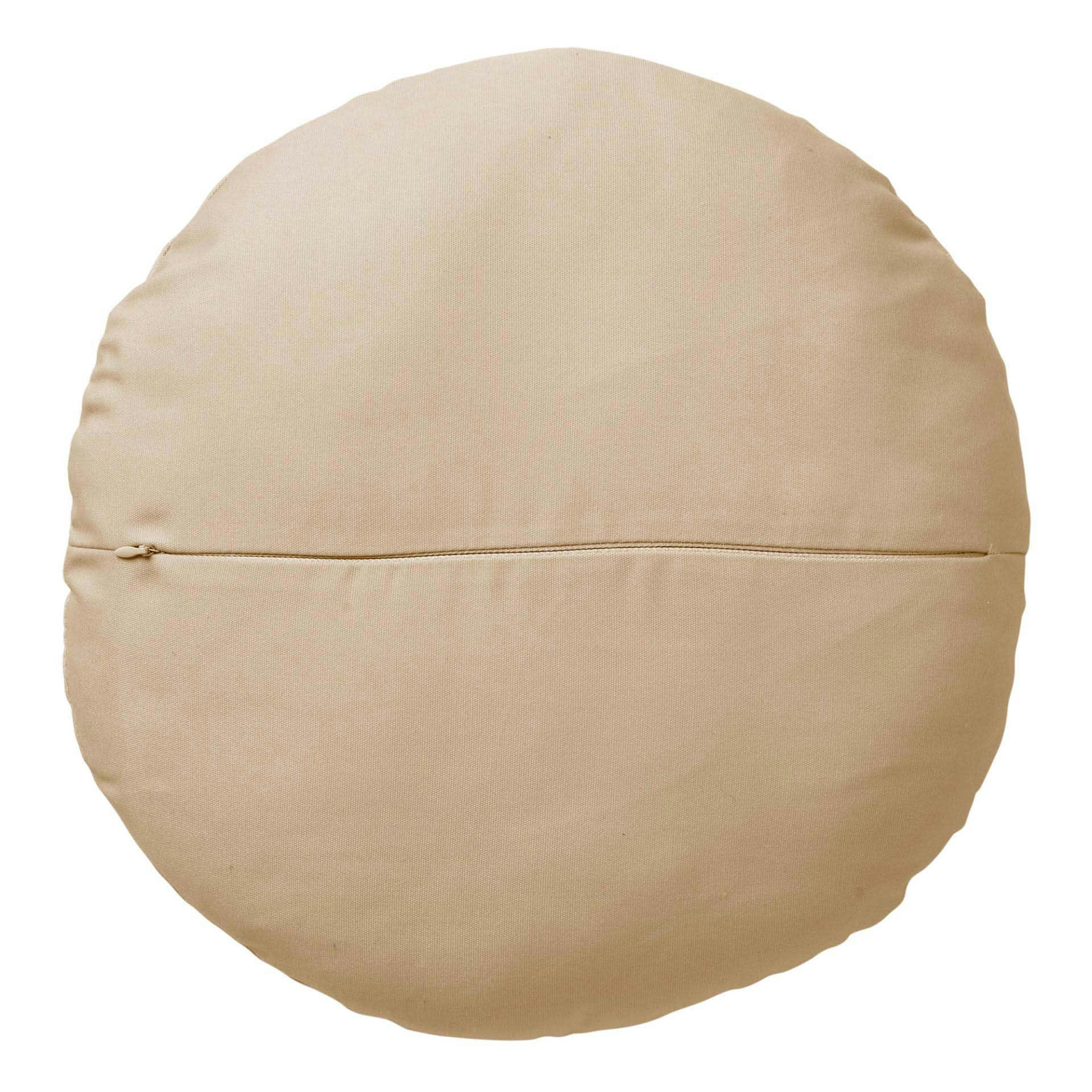 - Coussin rond beige doux 40 cm uni