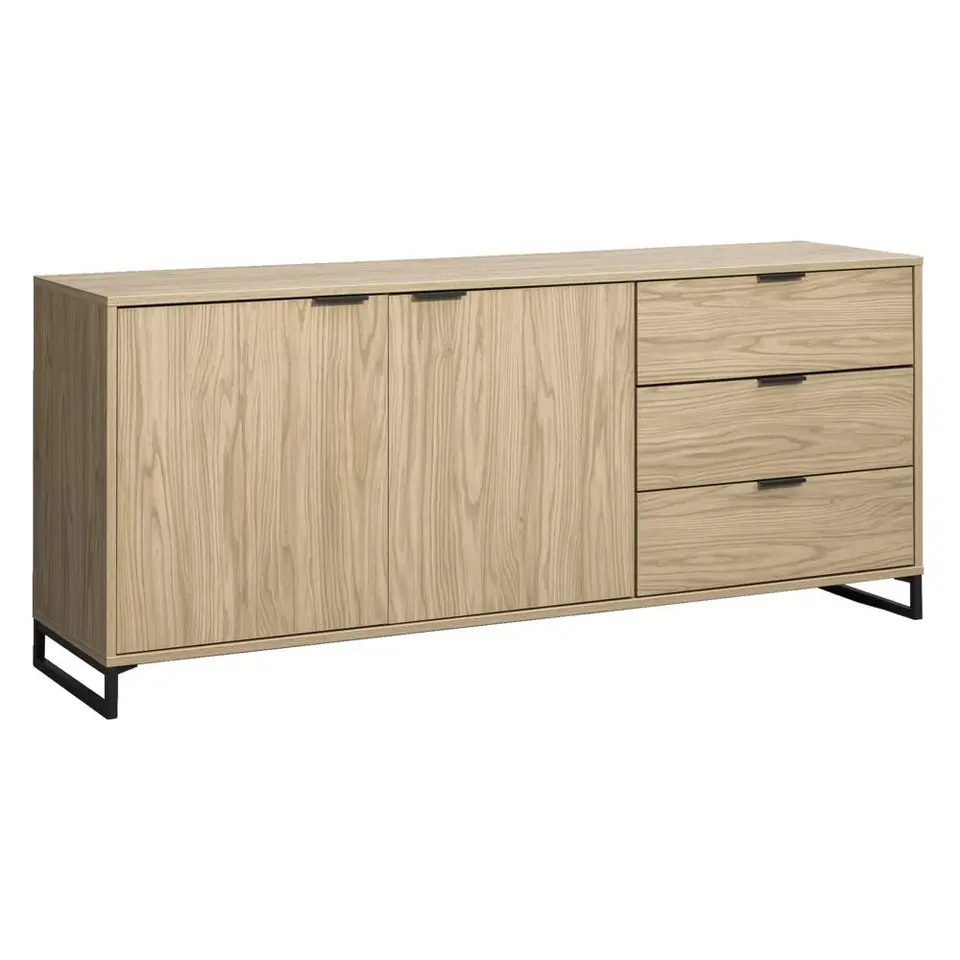 Dressoir Lucca - eikenkleur - 82x185x48 cm