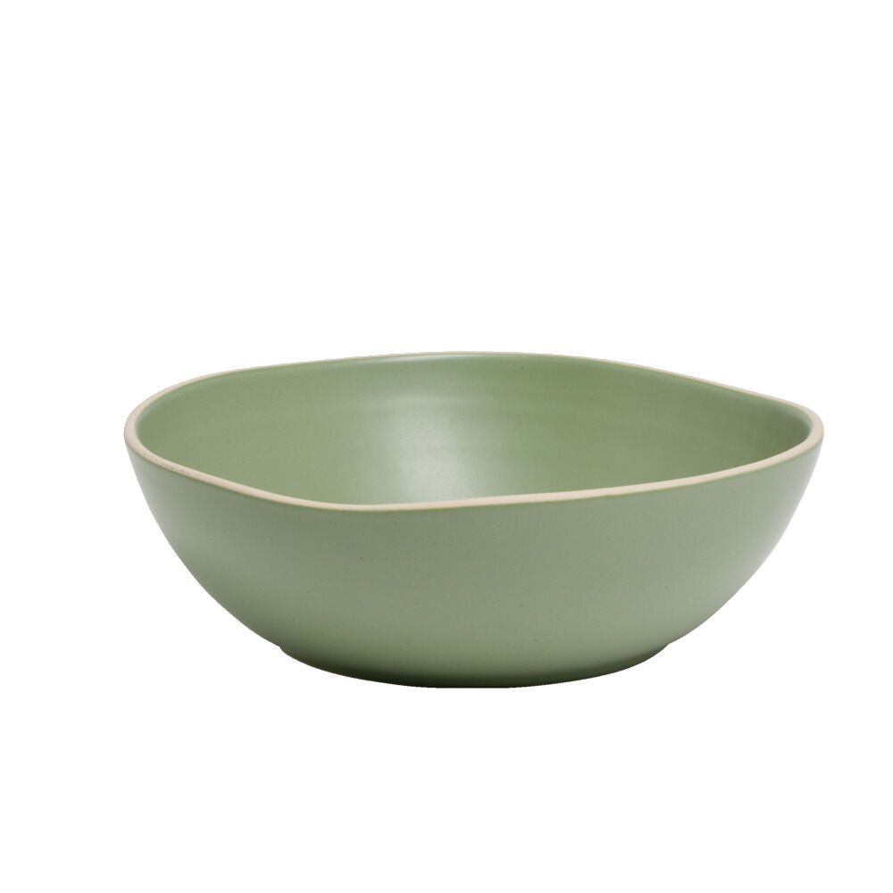 Saladier en faïence vert Ø25xH8cm