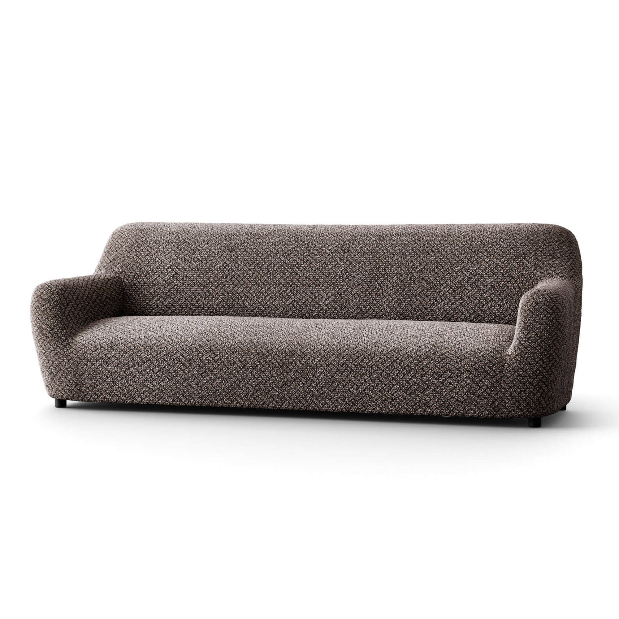 Housse bi-extensible microfibre gaufrée graphique pour fauteuil et canapé