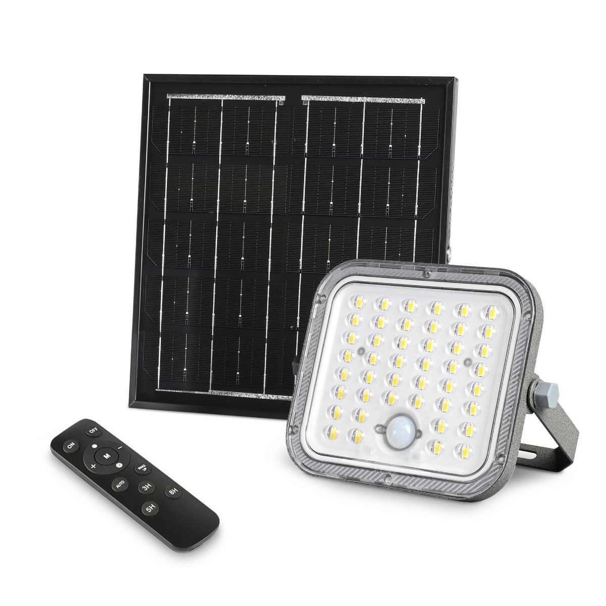 Naświetlacz solarny LED z pilotem i czujnikiem 1400lm 5000K IP65 Videx