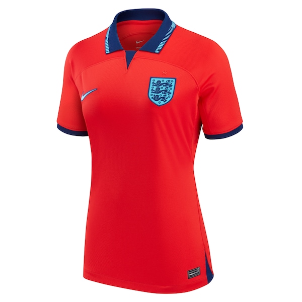 England National Team Nike Women's 2022/23 Away Breathe Stadium Replica Blank Jersey - Red