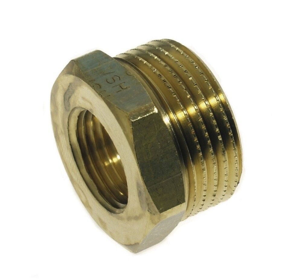 NIPPELMUFFE MESSING 1/2" -1/4"