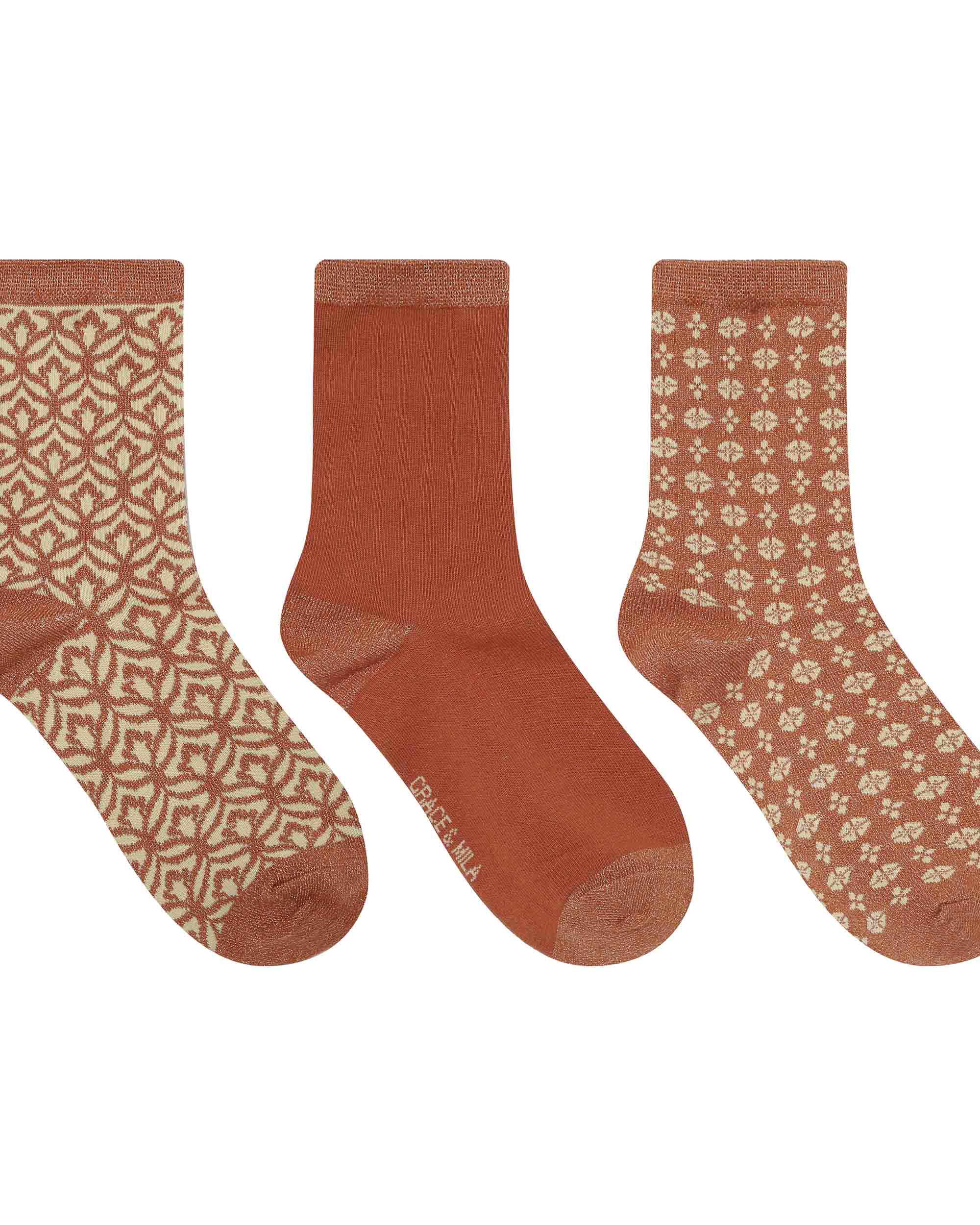 Chaussettes mi-hautes multico Serena