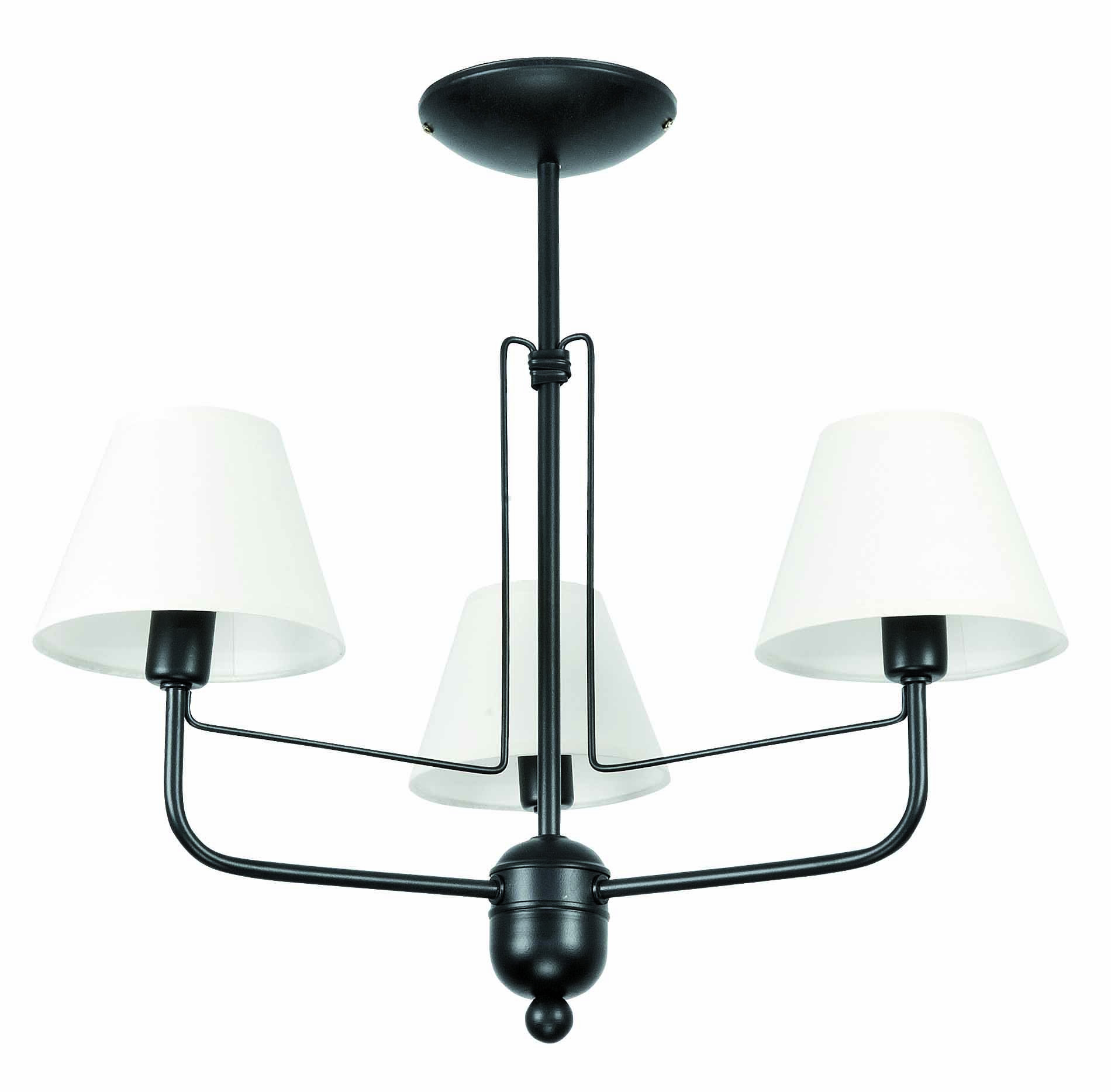 Lampa sufitowa czarna metal EDYLIT loft 3xE27 ERIS 7-862