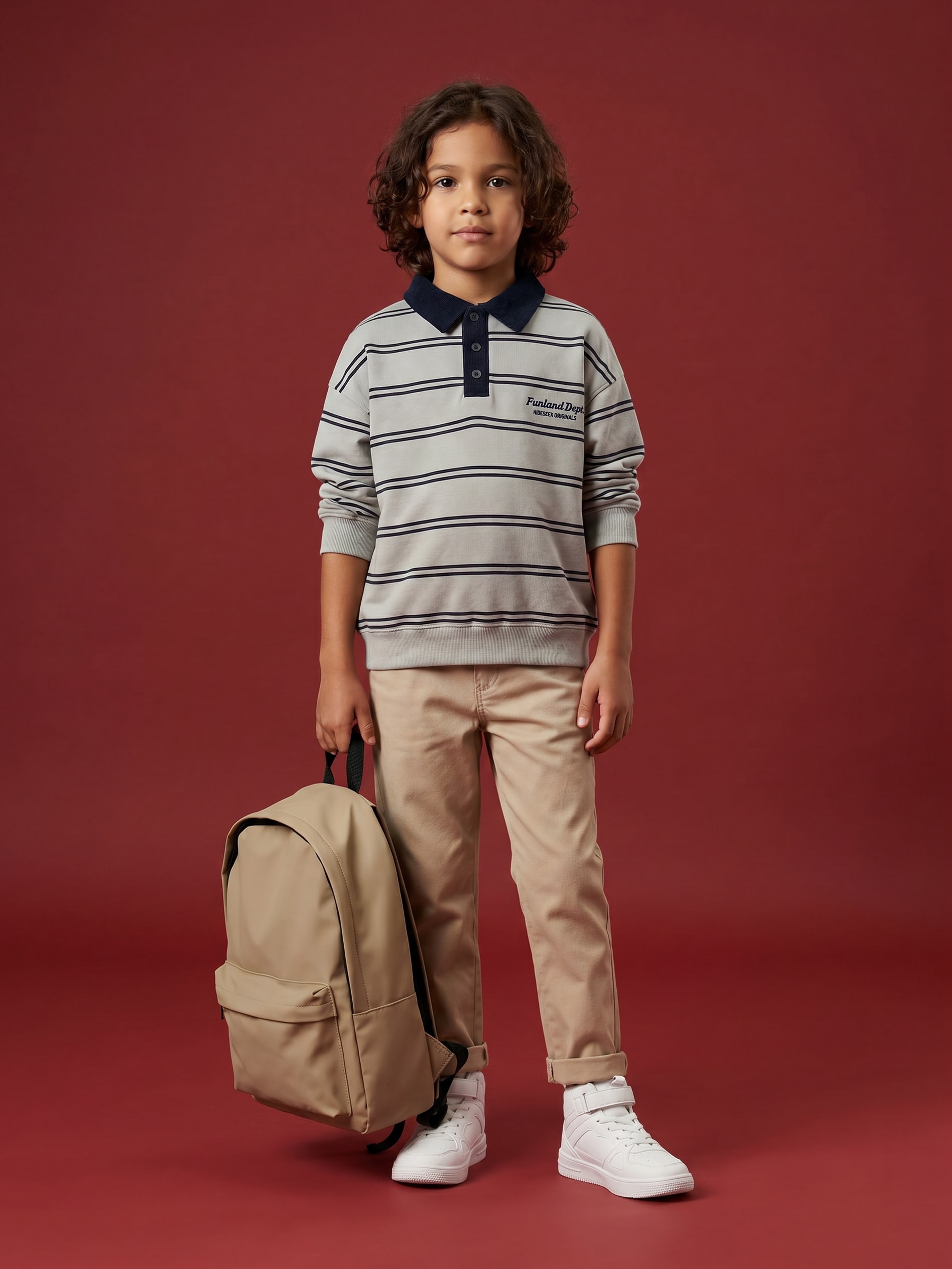 Bawełniana bluza polo w paski