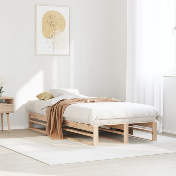 Rama łóżka bez materaca 90x190 cm lite drewno sosnowe