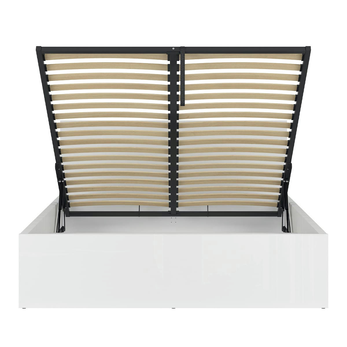 - Lit coffre 160x200 sommier inclus blanc