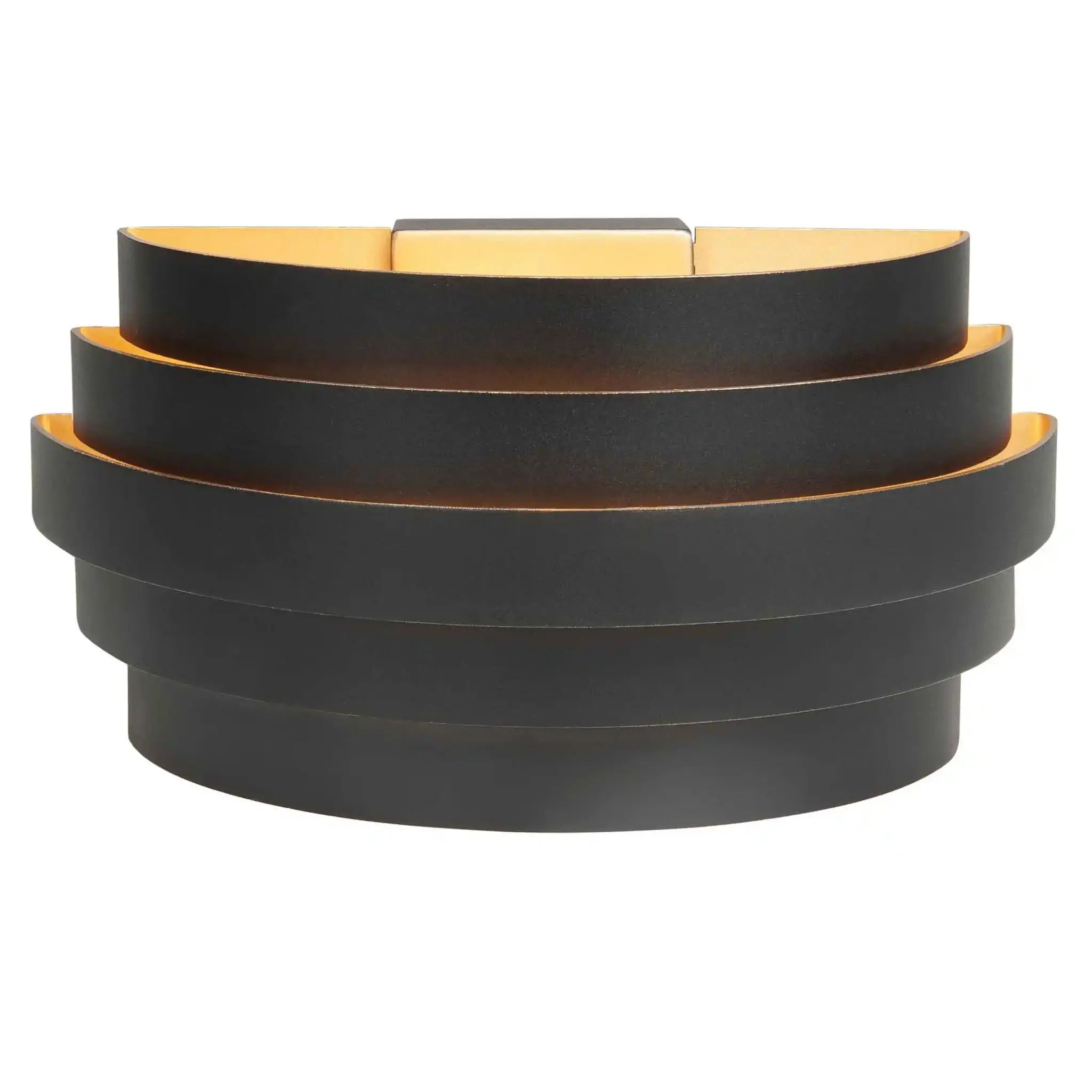 Highlight wandlamp Scudo - 1 lichts - 12.5 x 12.5  cm - zwart goud