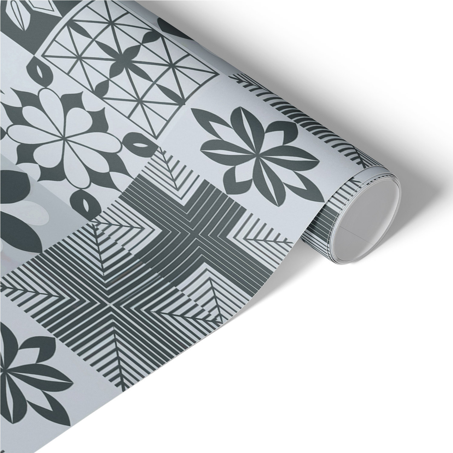 Folia meblowa Szara symetria 50x100 Okleina samoprzylepna Mat DIY