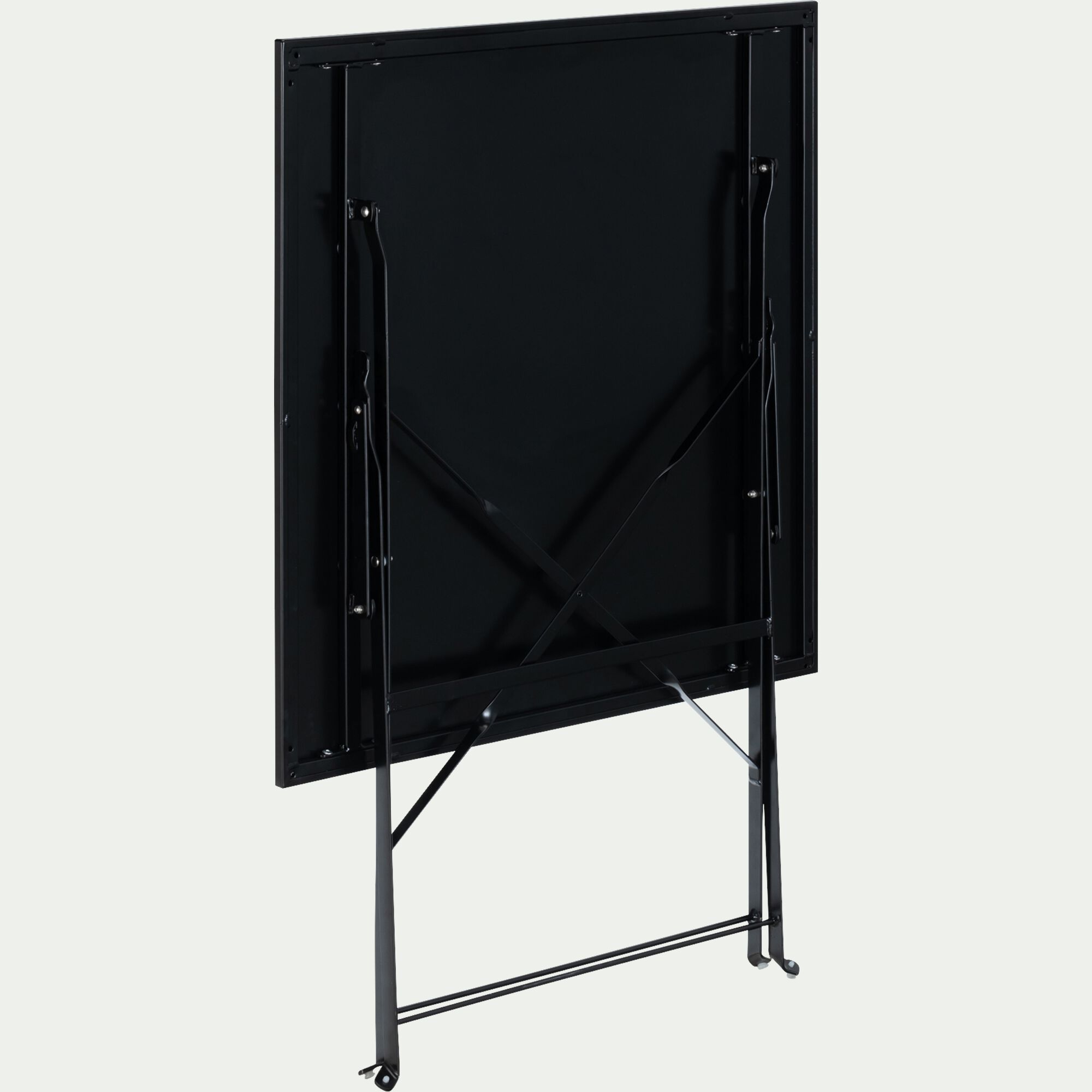 CERVIONE - Table de jardin pliante en acier - noir (2 places)