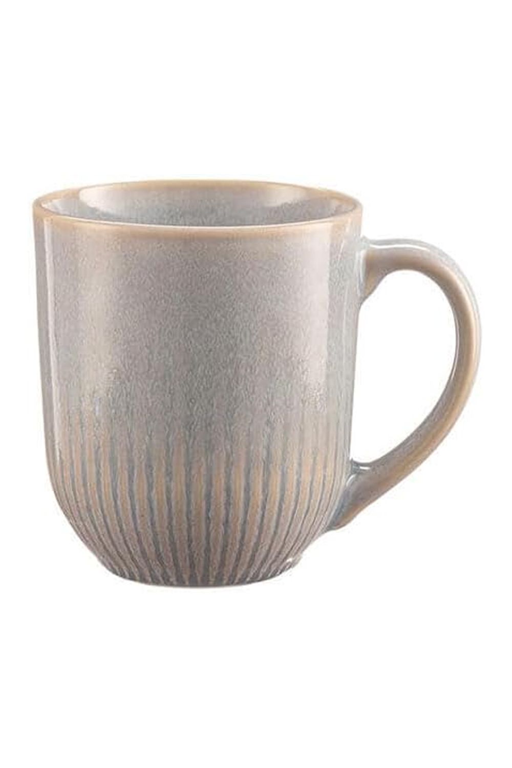 Mason Cash Set of 4 Reactive Linear Mug 400ml Grey