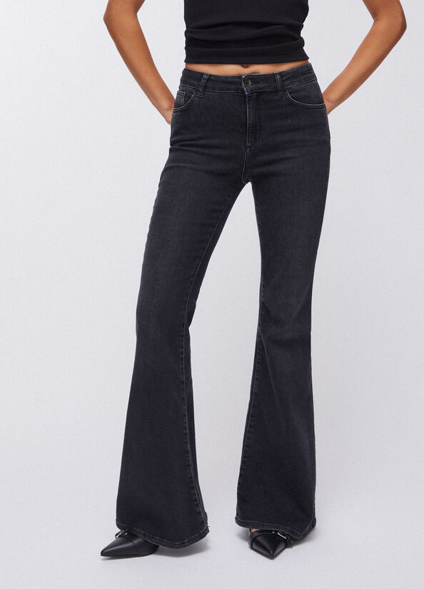 Jeans bootcut a vita alta